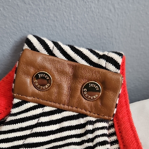 Juicy Couture Striped Midi Dress with Red and Brown Accents - Picture 4 of 8